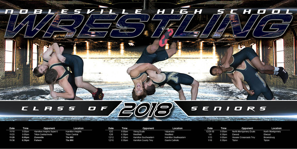 High School Wrestling Poster Composite